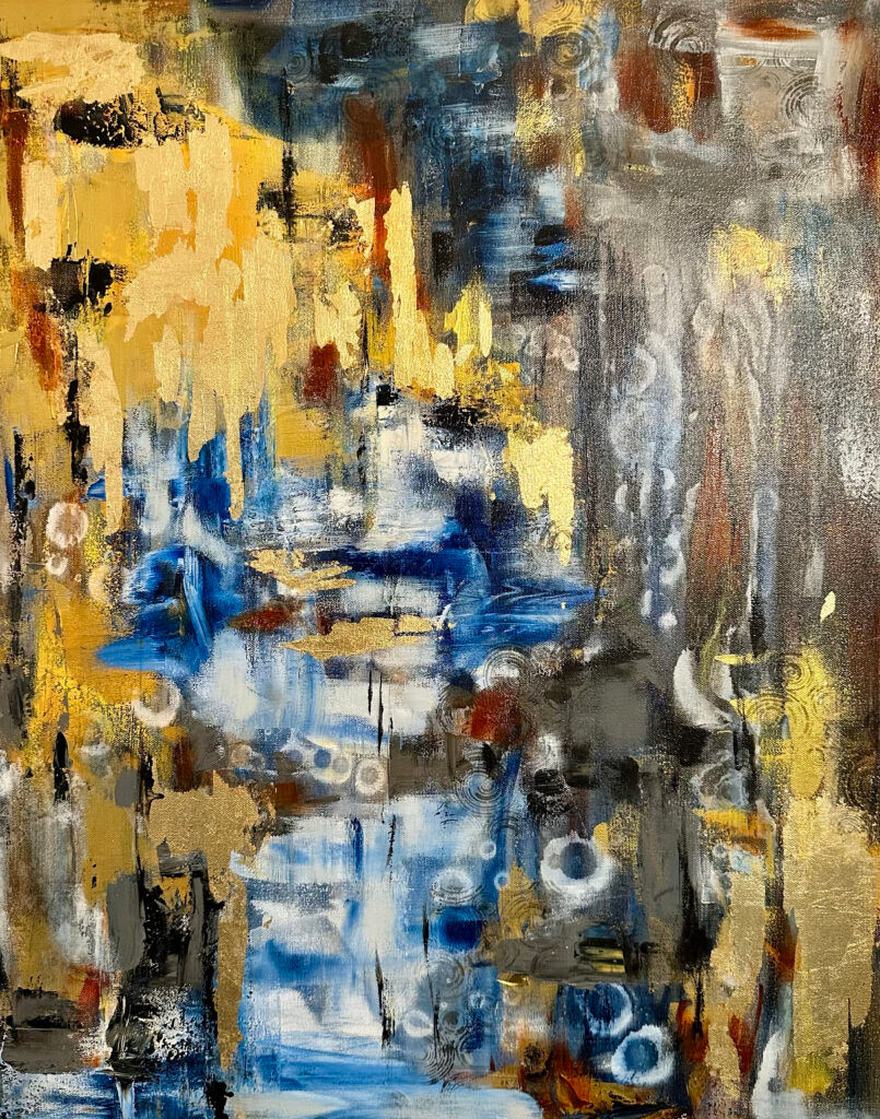 reflections $720 (sold) mixed media gallery wrapped canvas